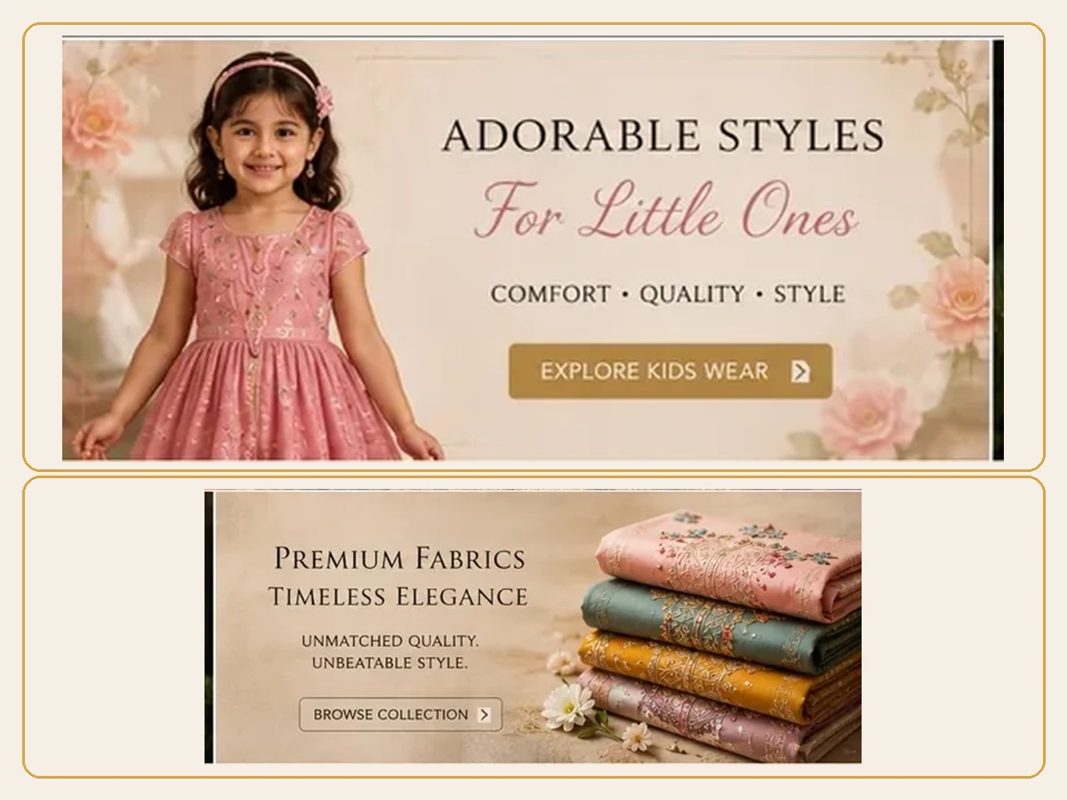 Kids wear and premium fabric collection at Pehnawa Sobhagya Sonipat
